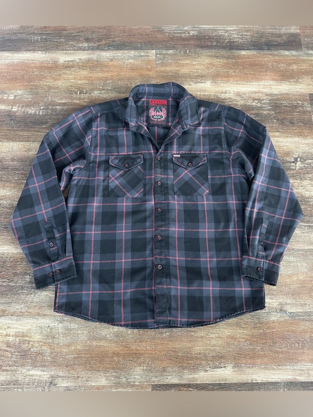 Dixxon Flannel Co. Klock Werks‎ Black & Red Long Sleeve Flannel Shirt Size XL